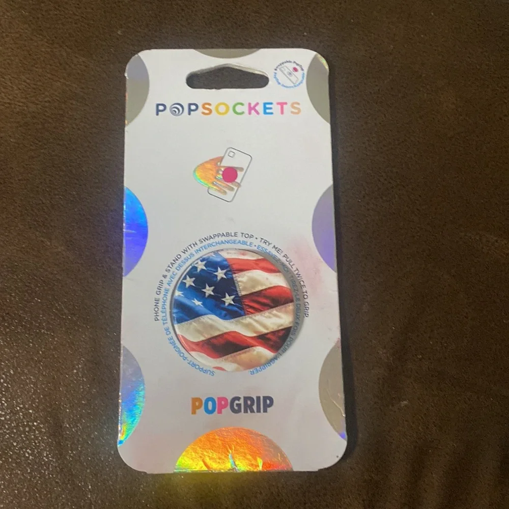 Popsockets Grip with Swappable Top for Cell Phones, PopGrip. Oh Say Can You See